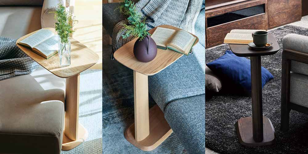 浜本工芸 サイドテーブル「No.5850・5854・5858」オーク材 全3色［No