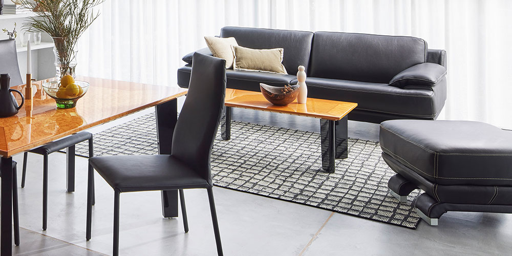 オットマン「L/S 01（エルエス01）」 革ブラック色 #R-887C | 【公式