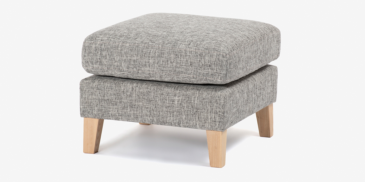 オットマン「イブ SD-294C」布#FG220-17D ライトグレー色 脚部全2色