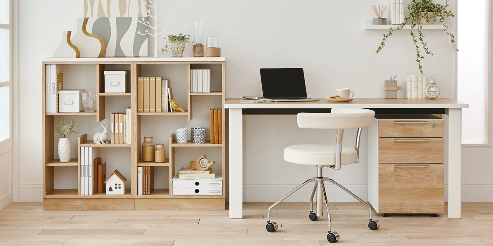 デスク「ホリス DD-H」NWナチュラル＆ホワイト色 全2サイズ | 【公式