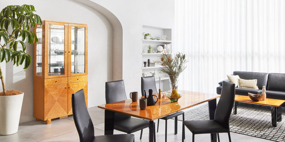 カップボード「スプレンダー3-90 MA」幅90cm メープル材メープル色