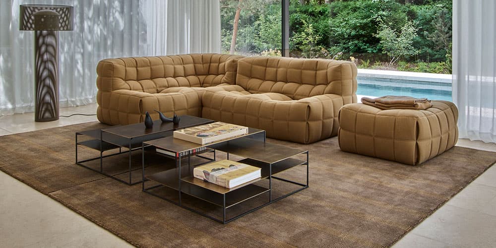 ligne roset（リーン・ロゼ）オットマン「ロゼカシマ2」パフL 布＃RM