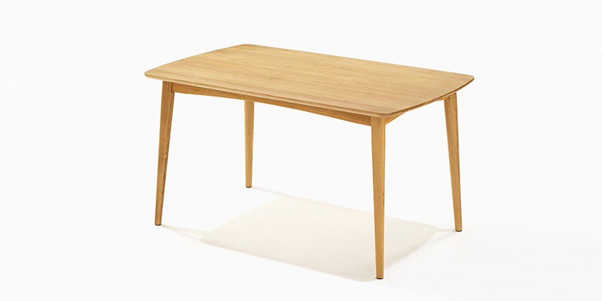 ダイニングテーブル「シネマ3」 レッドオーク材 ホワイトオーク色 全3