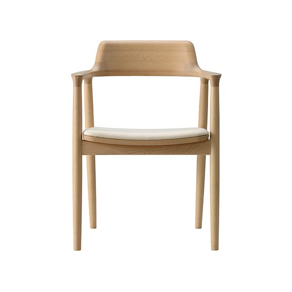 受注生産品】マルニ木工 HIROSHIMA ARM CHAIR Beech Ivory M05