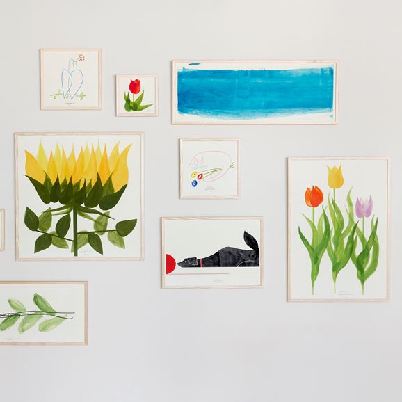 定番品】 山口一郎 「neoflower チューリップ 赤」｜ポスター｜IDEE