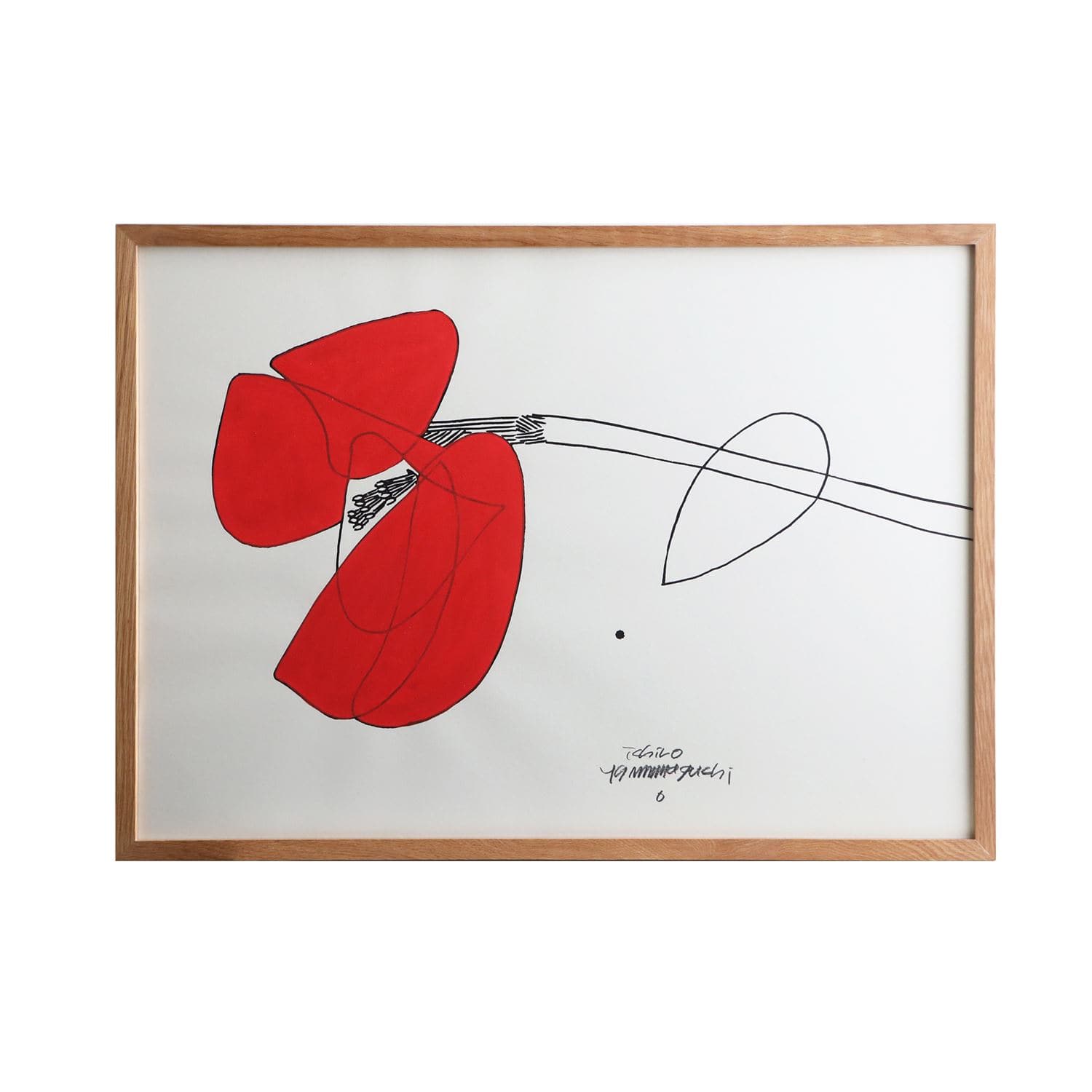 一点物】 山口一郎 「HANA 赤」L｜絵画・イラスト（一点もの）｜IDEE