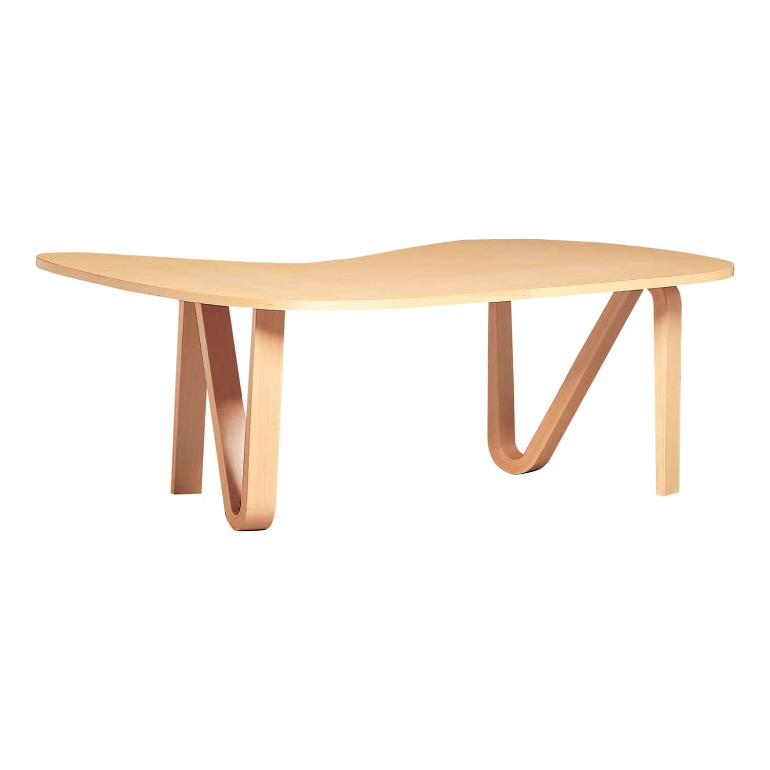 受注生産品】 CURVED PLYWOOD TABLE Natural｜ダイニングテーブル