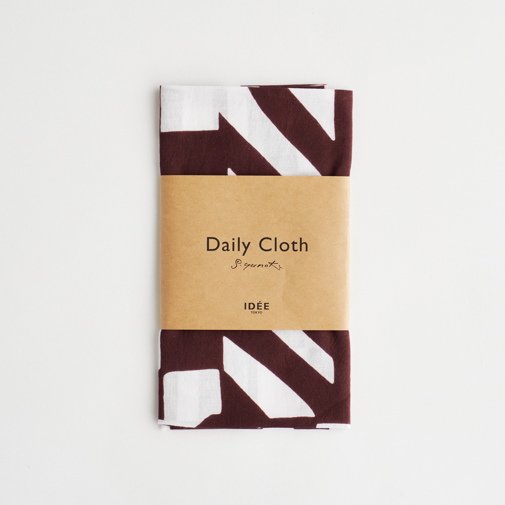 柚木沙弥郎デザイン IDEE Daily Cloth シマウマ ブラウン｜ハンカチ