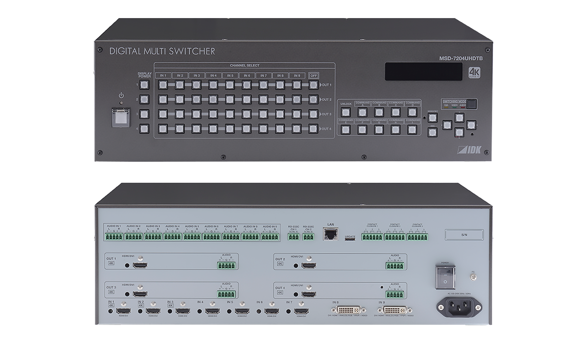 MSD-7204UHD 4K@60対応 デジタルマルチスイッチャー | 株式会社アイ