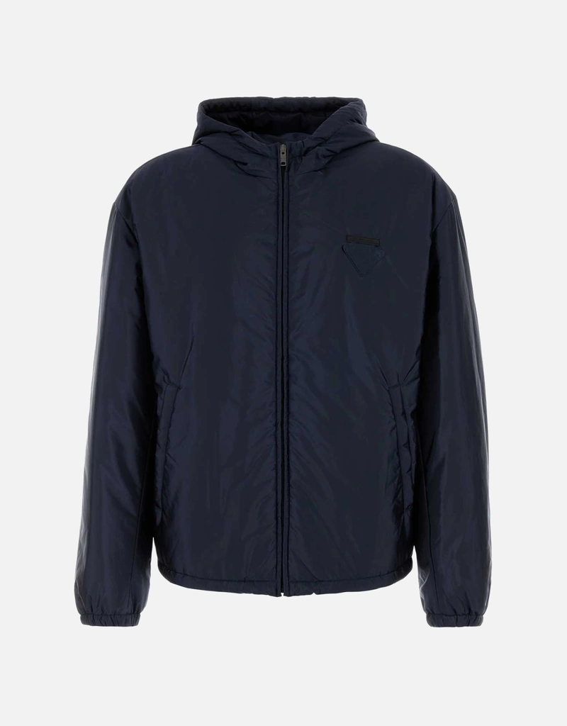Prada メンズ ネイビーブルー Re-Nylon パデッドジャケット (アパレル