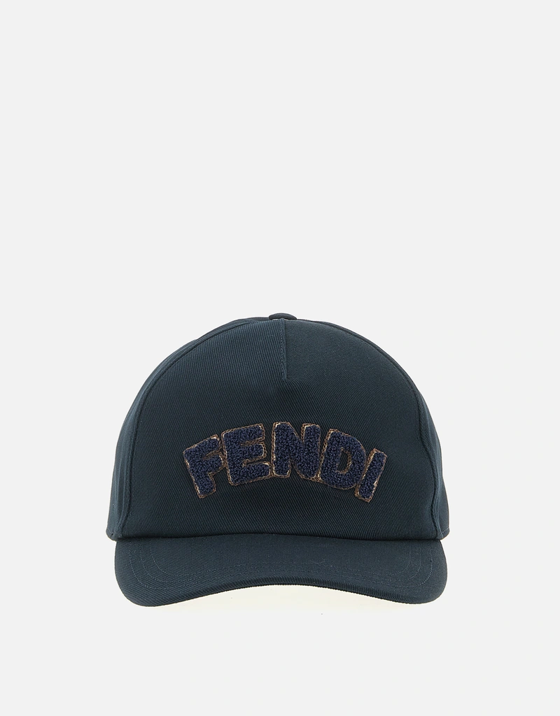 Fendi メンズブルーコットンベースボールキャップ () IFCHIC.COM
