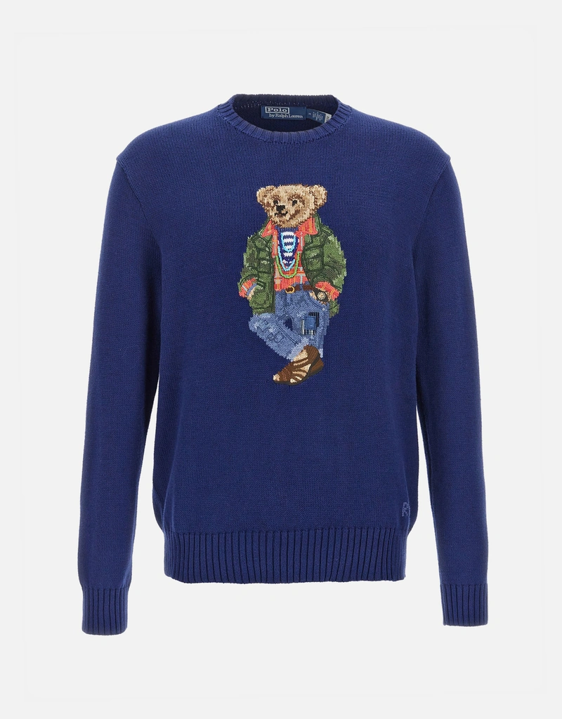 Polo Ralph Lauren Men's Polo Bear Cotton Jacquard Sweater