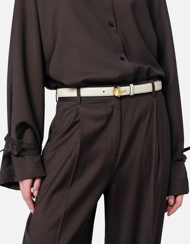 Gucci ハーフホースビットバックル付き細革ベルト (ベルト) IFCHIC.COM