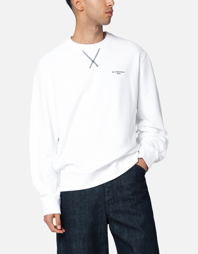 Givenchy メンズ Couture コットン スウェットシャツ 刺繍ロゴ