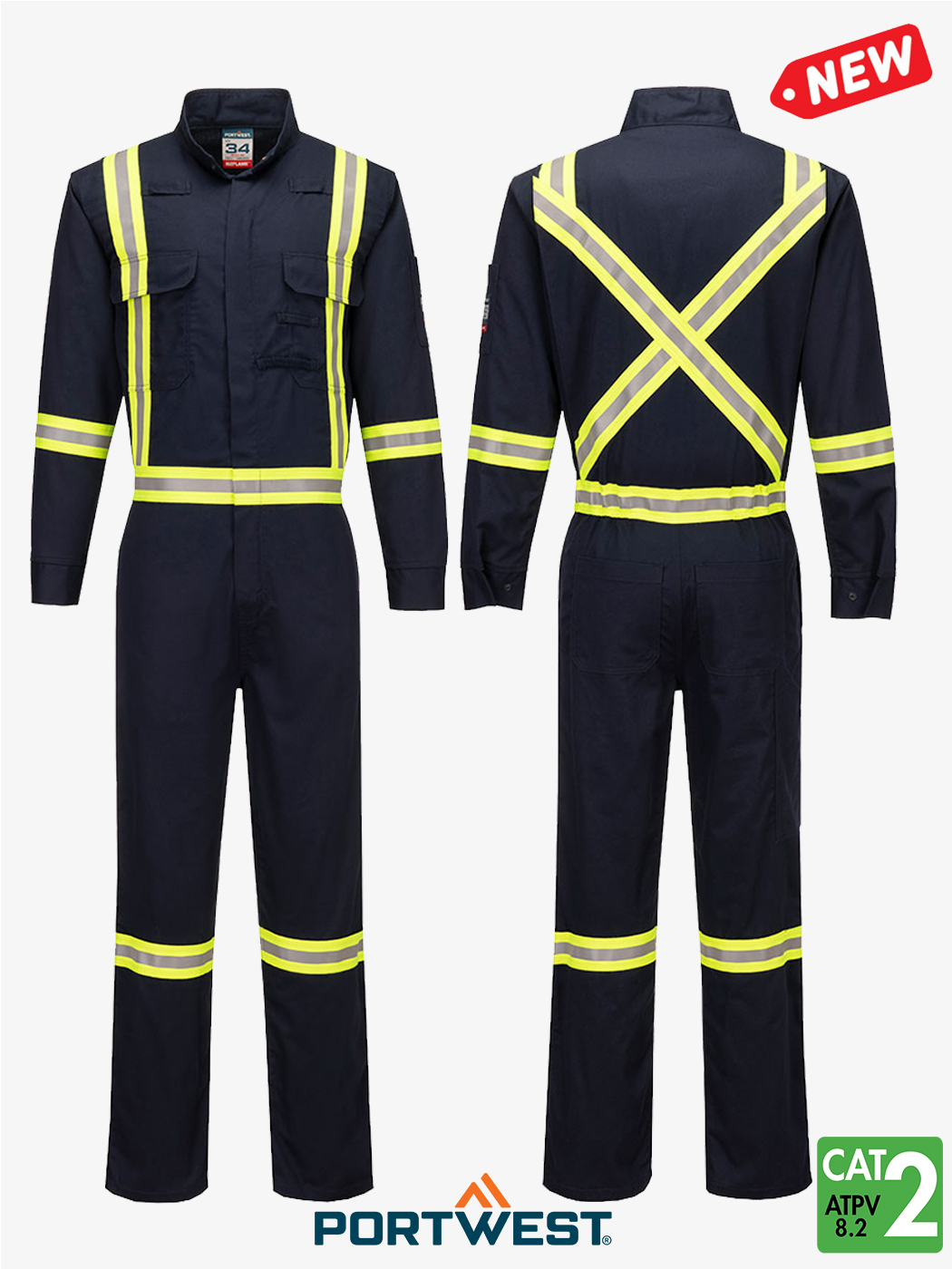 Bizflame® 88/12 2” Xtra 7 oz FR Royal Blue Coverall | IFR Workwear