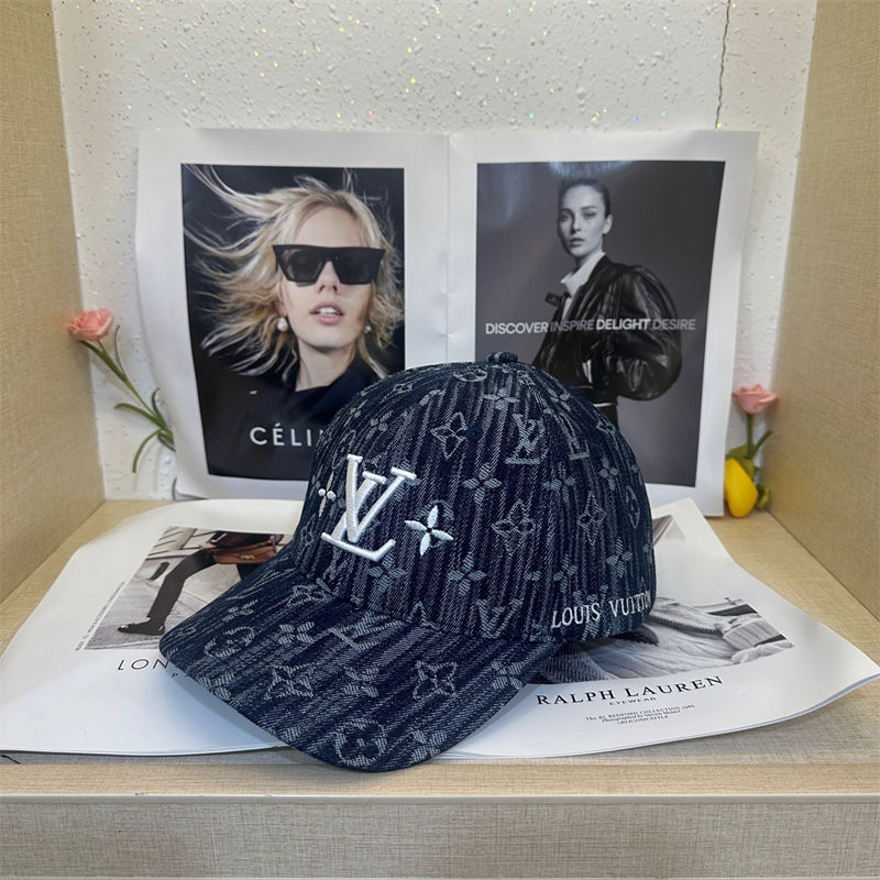 ブランドlvキャップ デニム UVカット uv メンズ レディース 春夏 深め