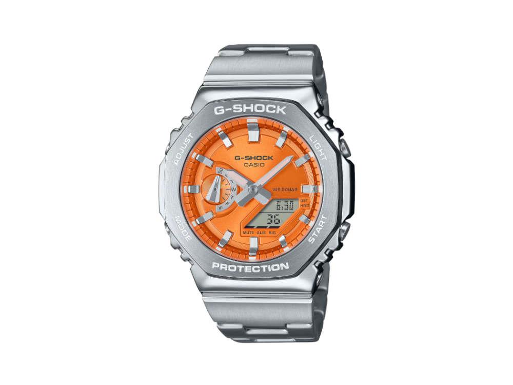 G-SHOCK Casio G-Steel Quartz Watch, Orange, 49.3mm × 44.4mm, GM