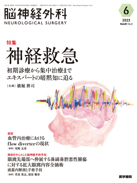 脳神経外科 Vol.51 No.6 | 雑誌詳細 | 雑誌 | 医学書院