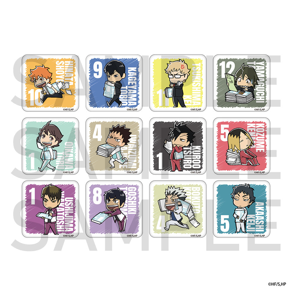 ハイキュー!! ランダムスクエア缶バッジ（制作現場風ミニキャラ）全12