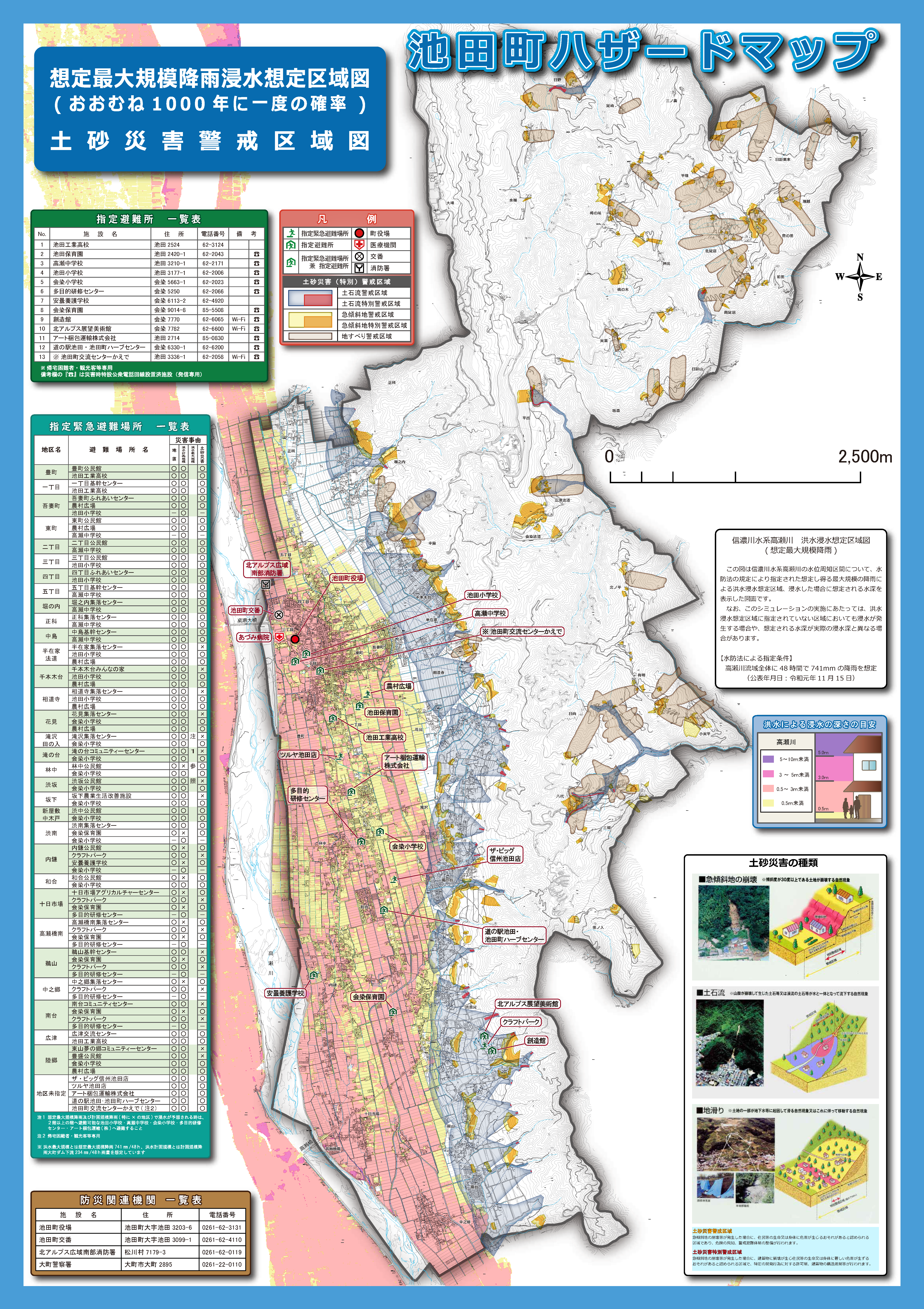 池田町ハザードマップ | 長野県・あづみ野・池田町