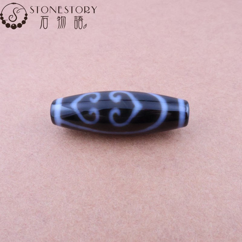 チベット銀線如意天珠！綺麗！ズーンとくる！ チベット銀線如意天珠