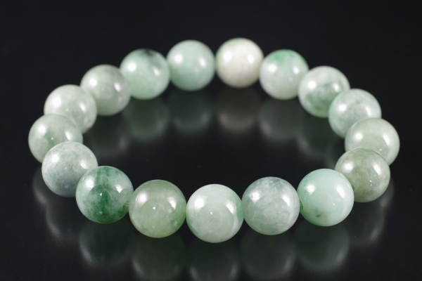 糸魚川産青翡翠ゴムブレスレット 天然石ブレスレット販売 名取貴石