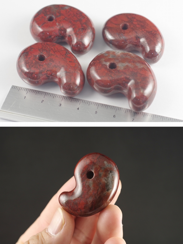 佐渡の赤玉石 勾玉 国産ジャスパーの勾玉販売 天然石・国産原石の専門