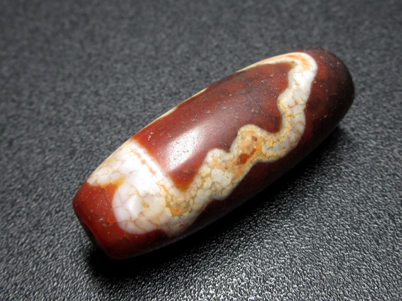 老鉱朱砂紅・二眼 蔵神天珠 39mm - 石縁パワーストーン専門店