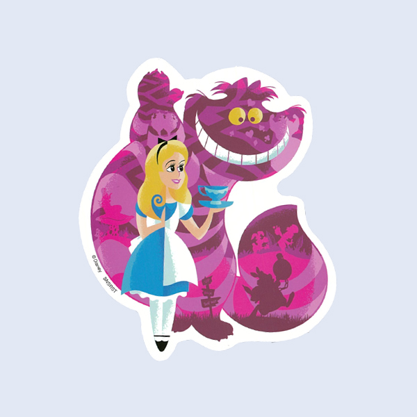 Disney100 ダイカットステッカー アリス＆チェシャ猫 | 伊東