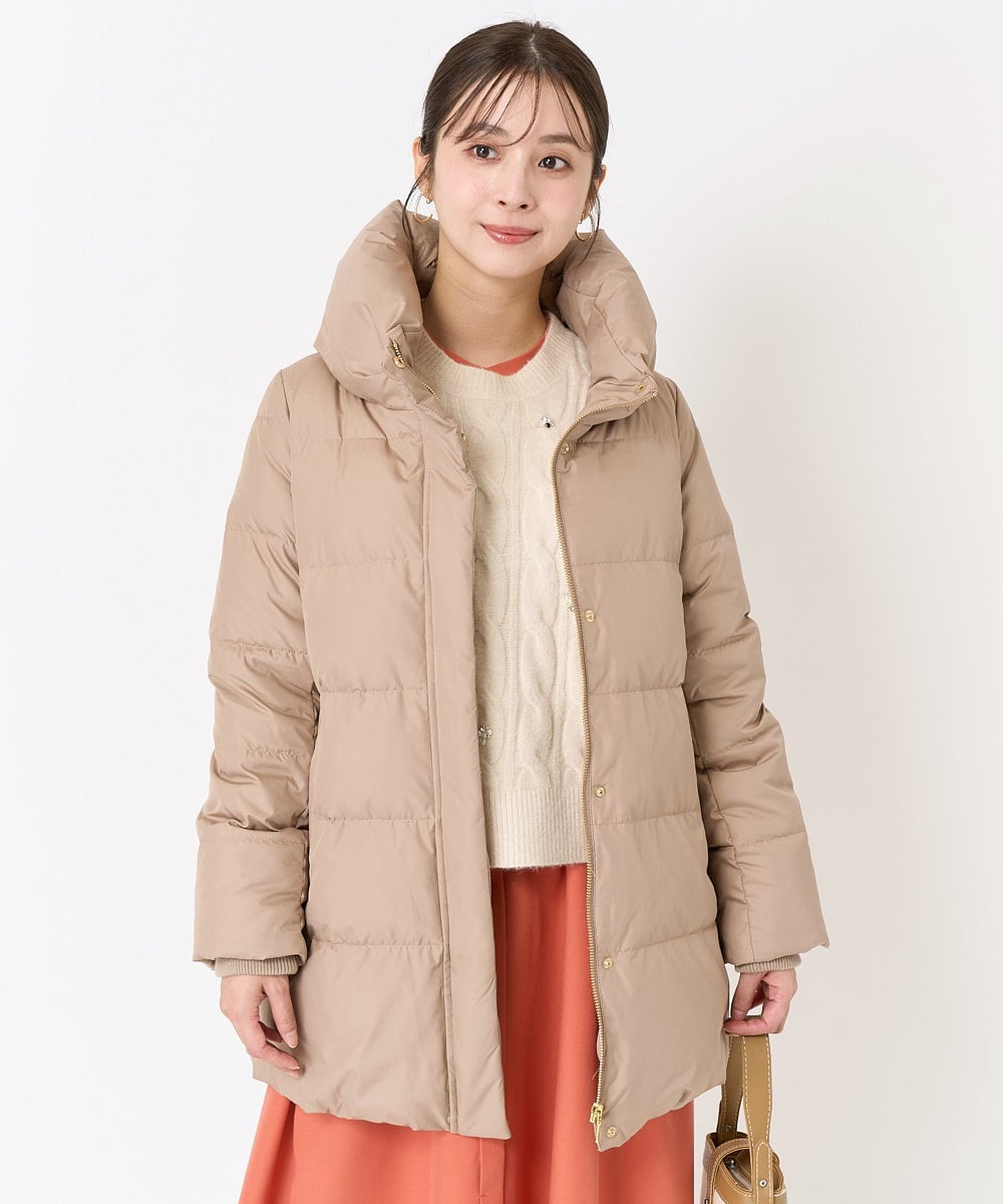 小さいサイズ】ベーシックタフタミドルダウンコート(ダウンジャケット