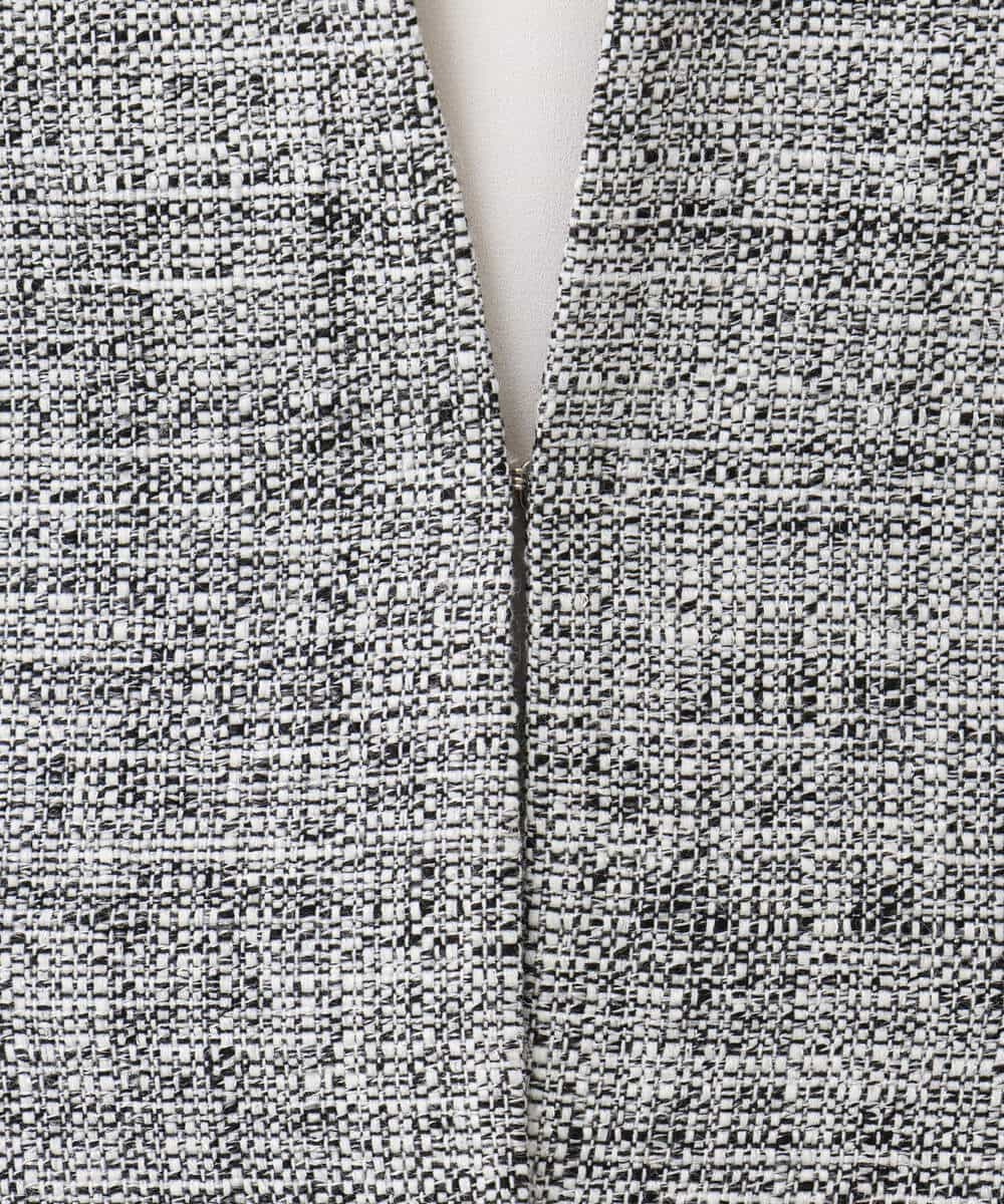 カラーレスラメツイードジャケット/セットアップ対応/洗える(ノー