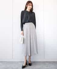 サテンガウチョパンツ/接触冷感/洗える(ガウチョ・ワイドパンツ) | MK