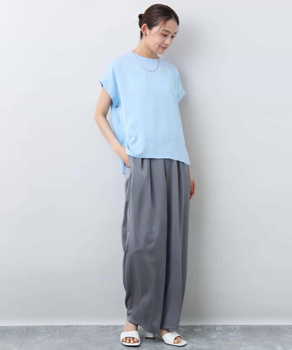 マットサテンTブラウス/接触冷感/洗える(ブラウス・シャツ) | MK