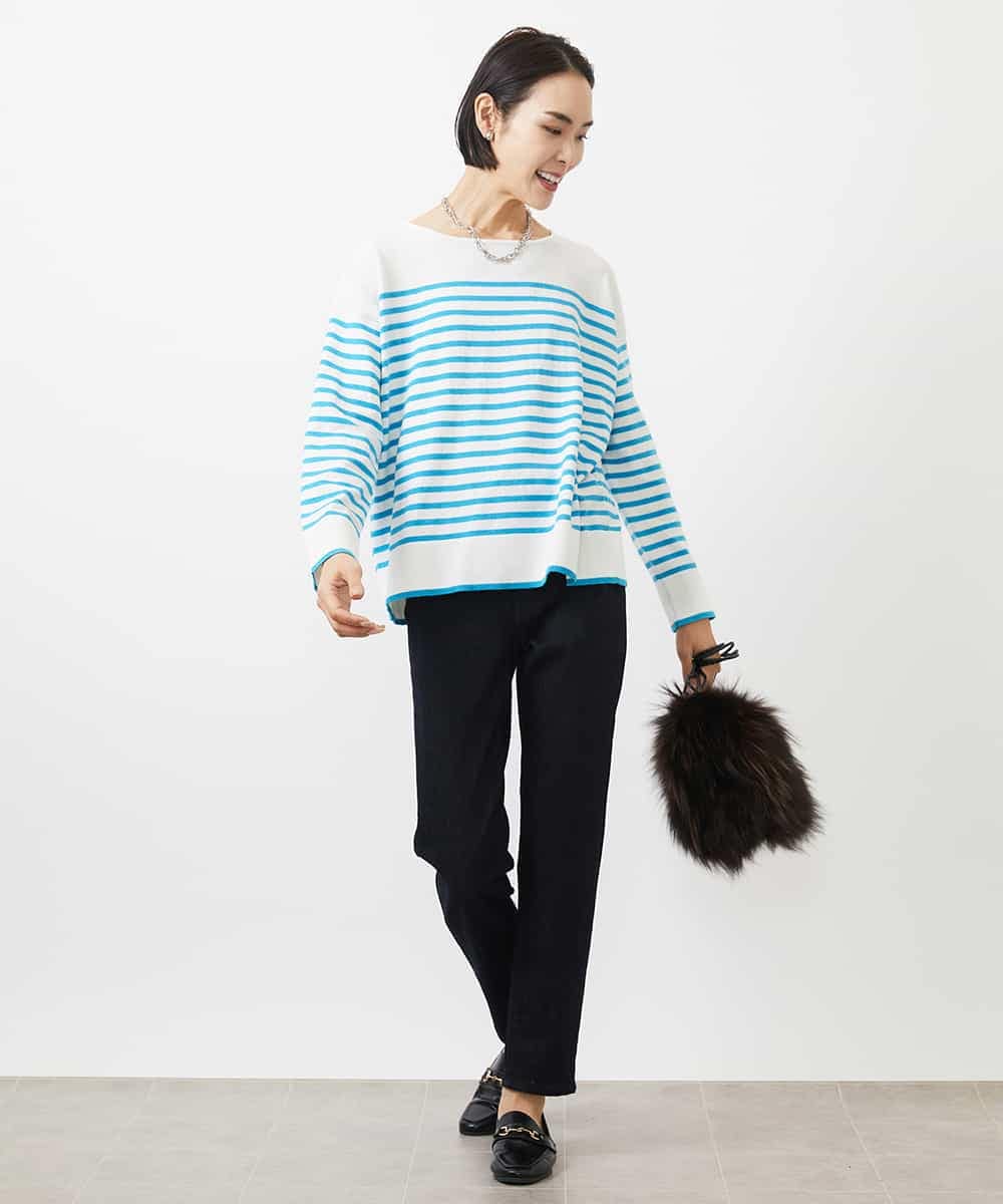 パネルボーダーニットプルオーバー(ニット・セーター) | MICHEL KLEIN