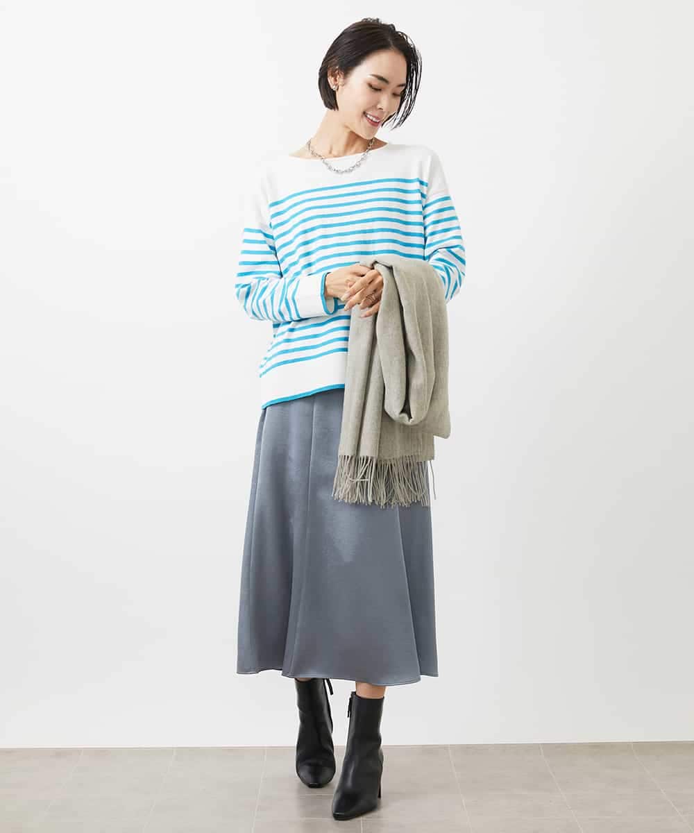 パネルボーダーニットプルオーバー(ニット・セーター) | MICHEL KLEIN