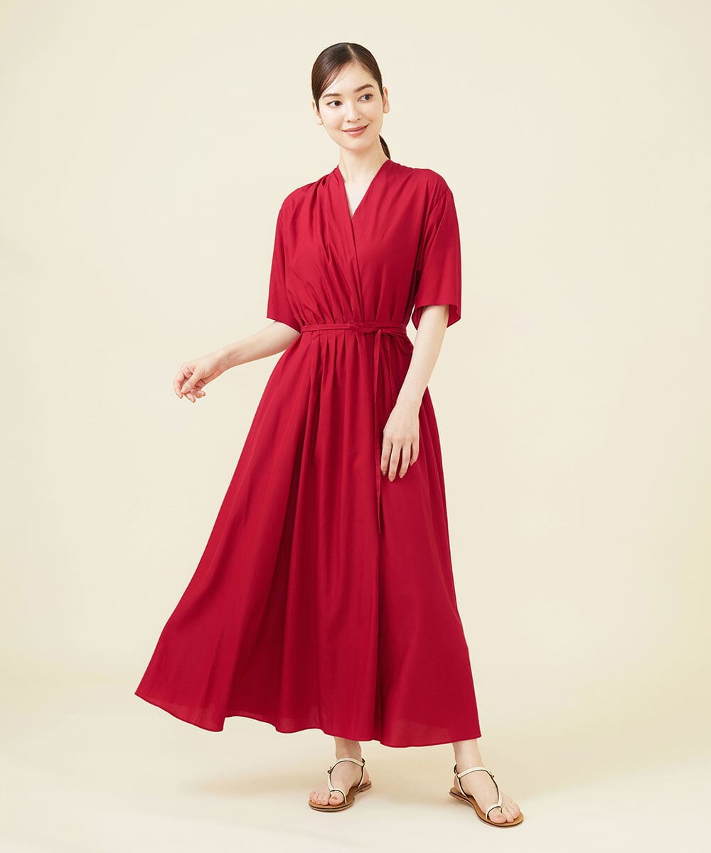 ドラマ着用】タックラップドレス(ワンピース) | Sybilla(シビラ