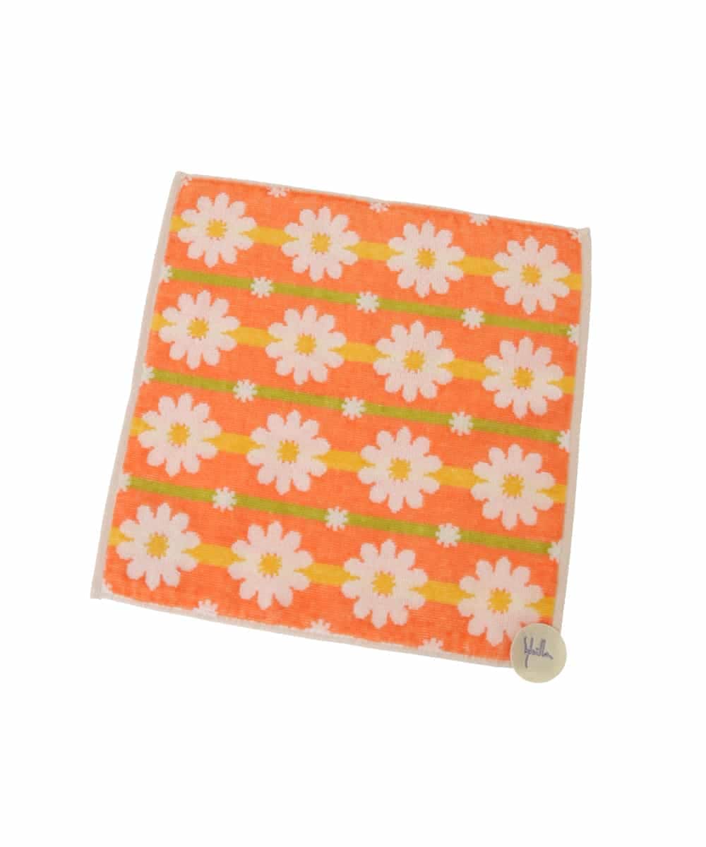ラインフラワーデザインタオルハンカチ(ハンカチ・バンダナ) | Sybilla