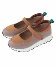 ベルクロベルト配色メリージェーンスニーカー(スニーカー