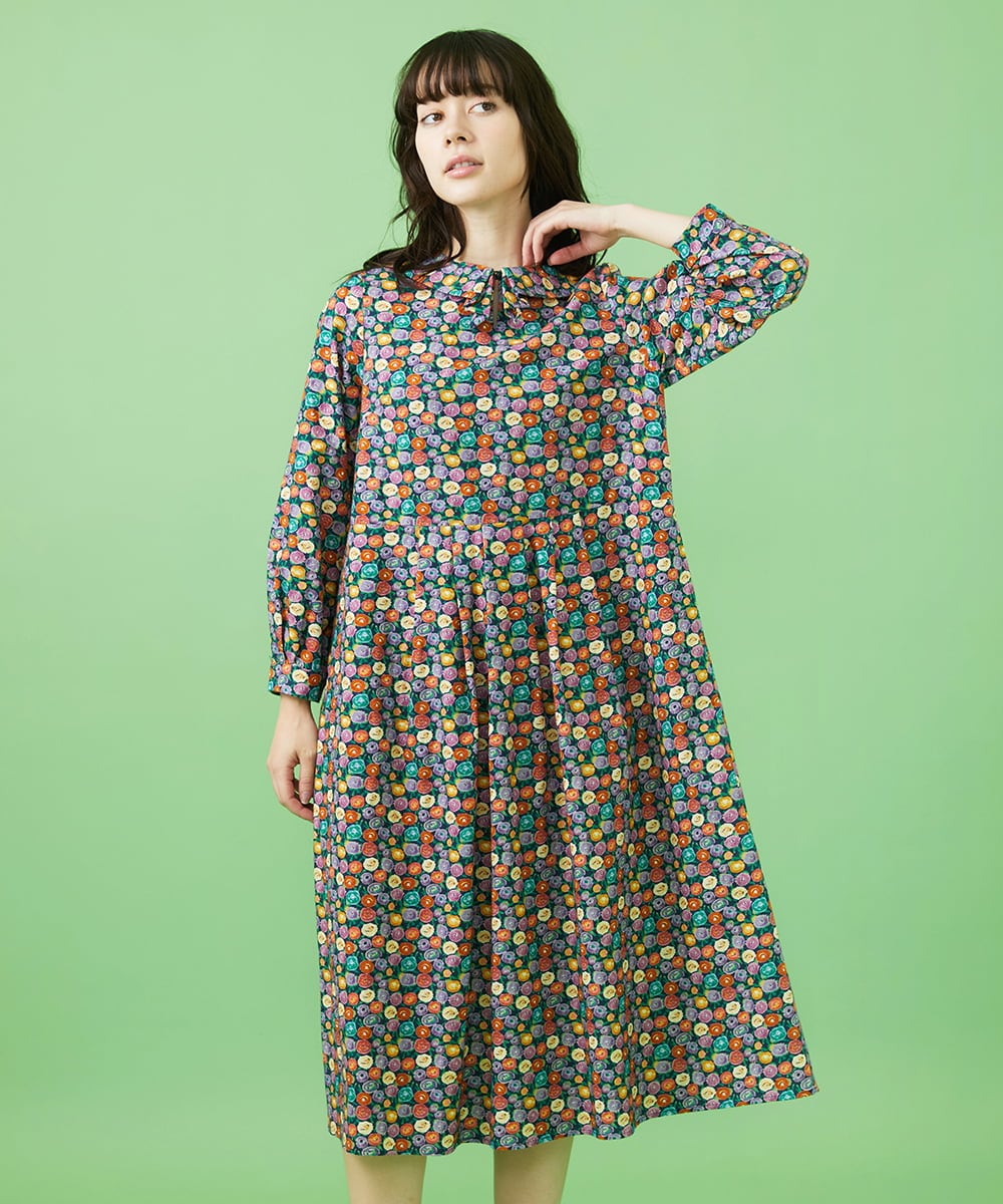 Azul oceano フラワープリントワンピース(ワンピース) | Jocomomola