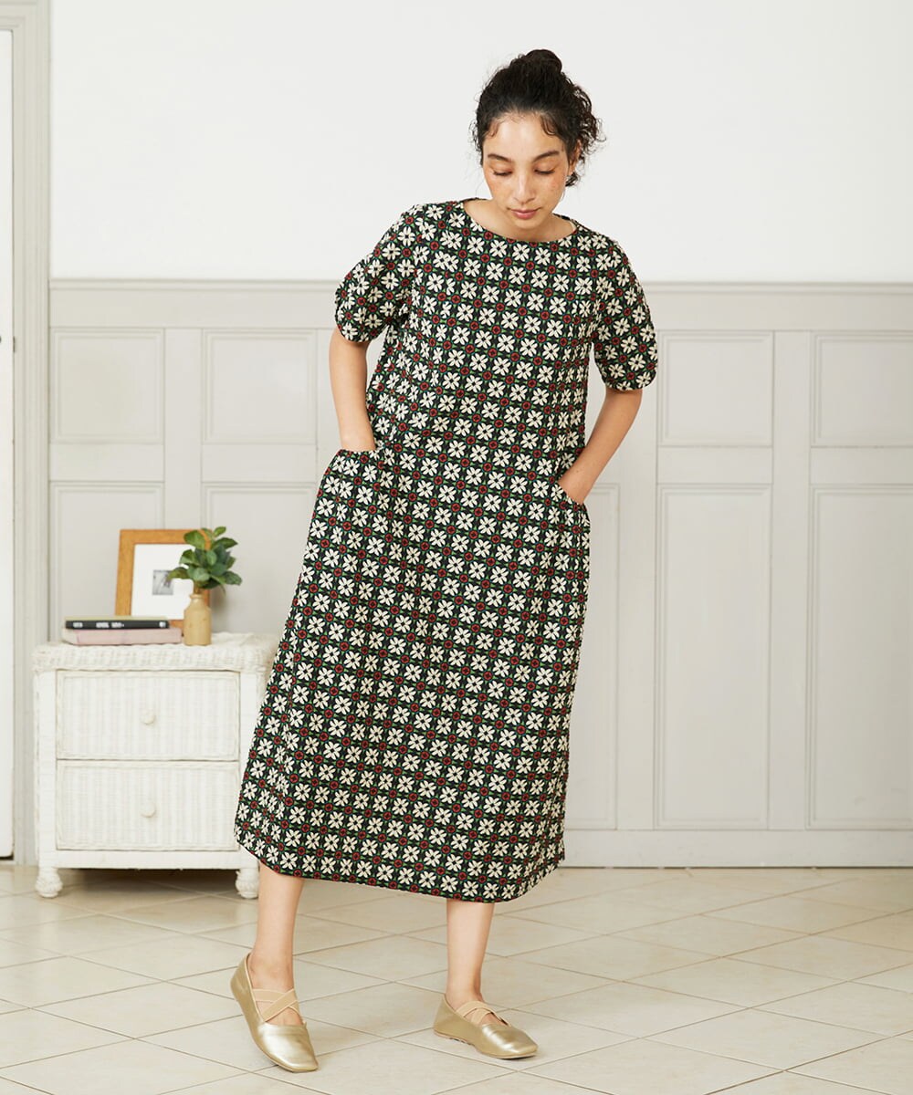 Callle de la Ruda 幾何柄プリントワンピース(ワンピース