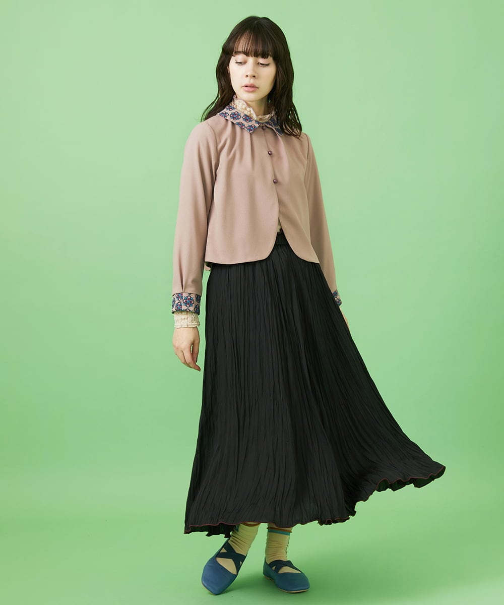 ワッシャープリーツロングスカート(ロング・マキシ丈スカート