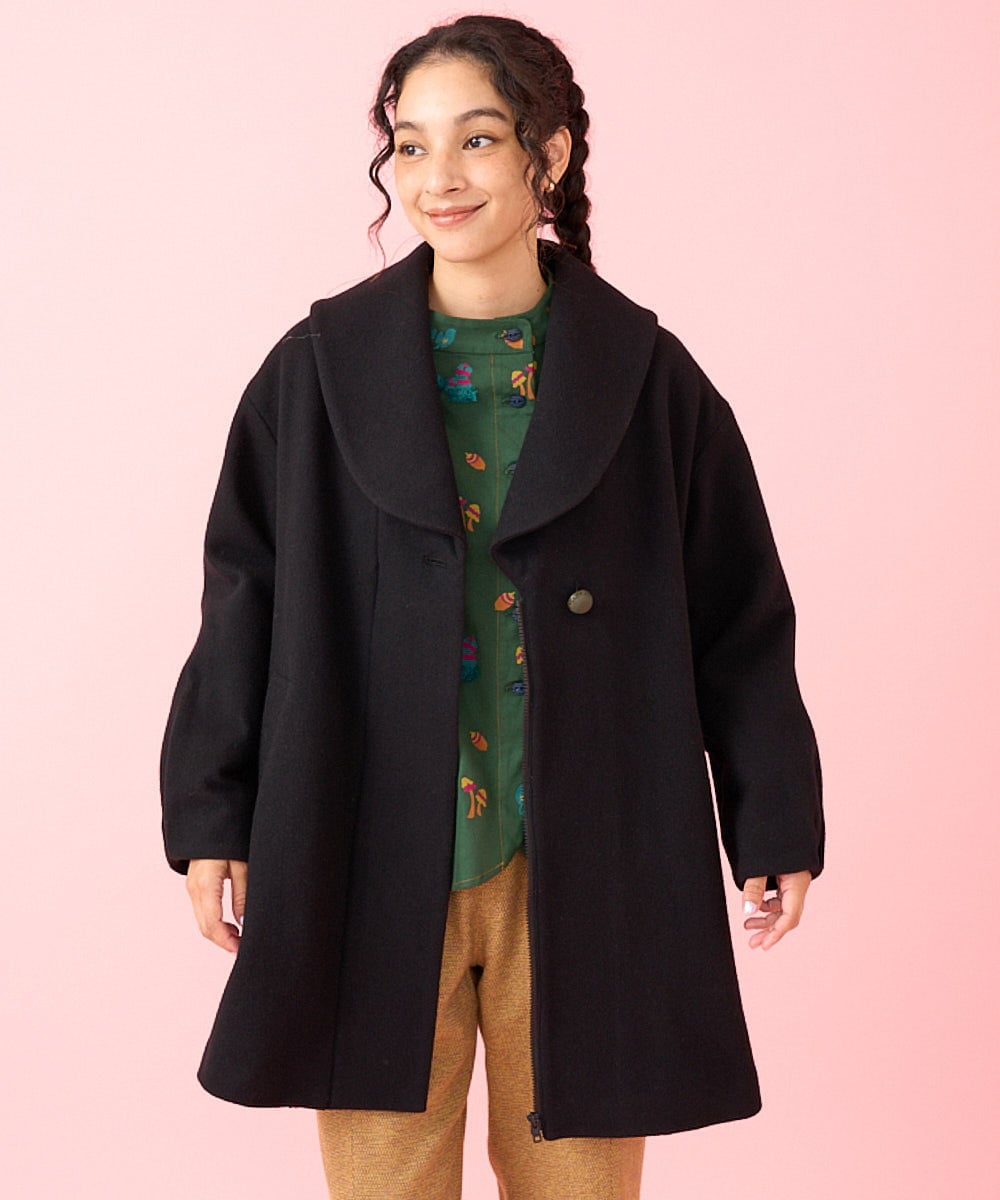 メルトン ショールカラーミドルコート(その他のコート・ブルゾン