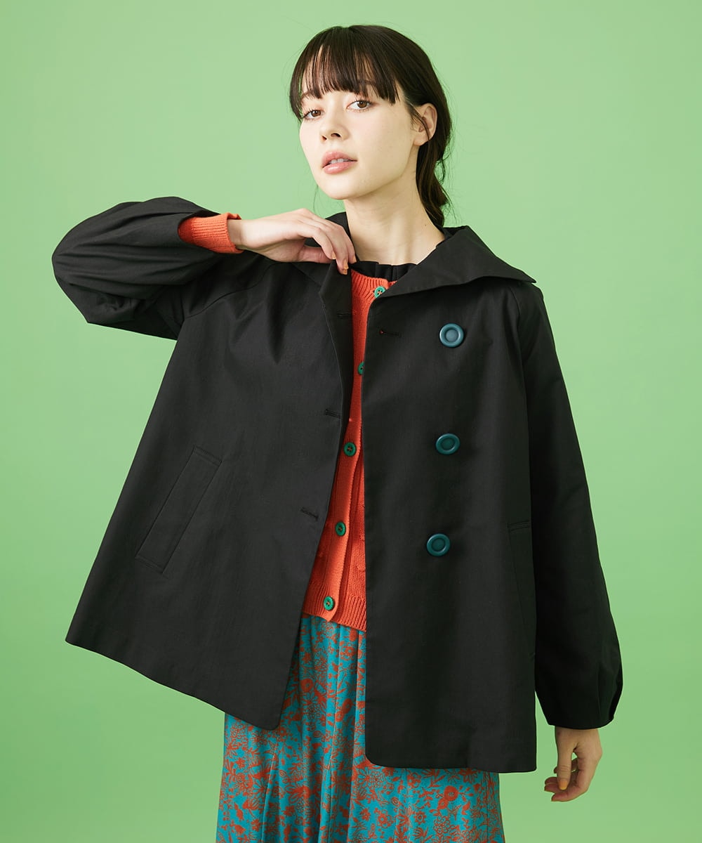 裏地プリント変形カラーミドルコート(その他のコート・ブルゾン