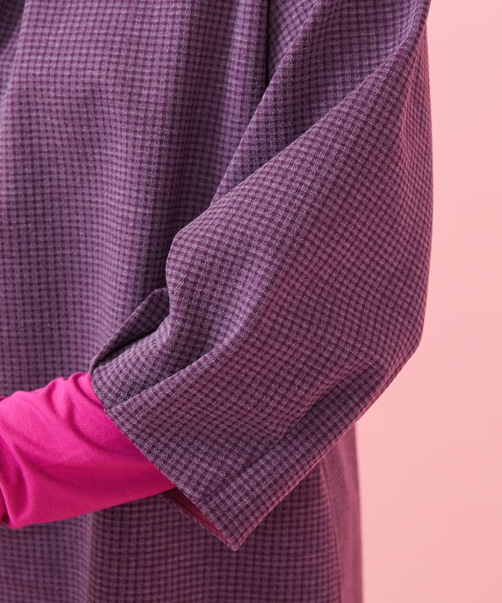 シャドウチェックジャカード カットソーワンピース(ワンピース