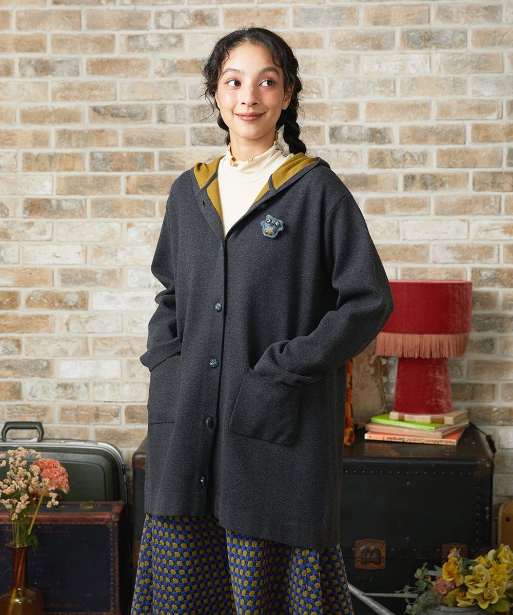 Palque Wフェイス ロングニットカーディガン(カーディガン