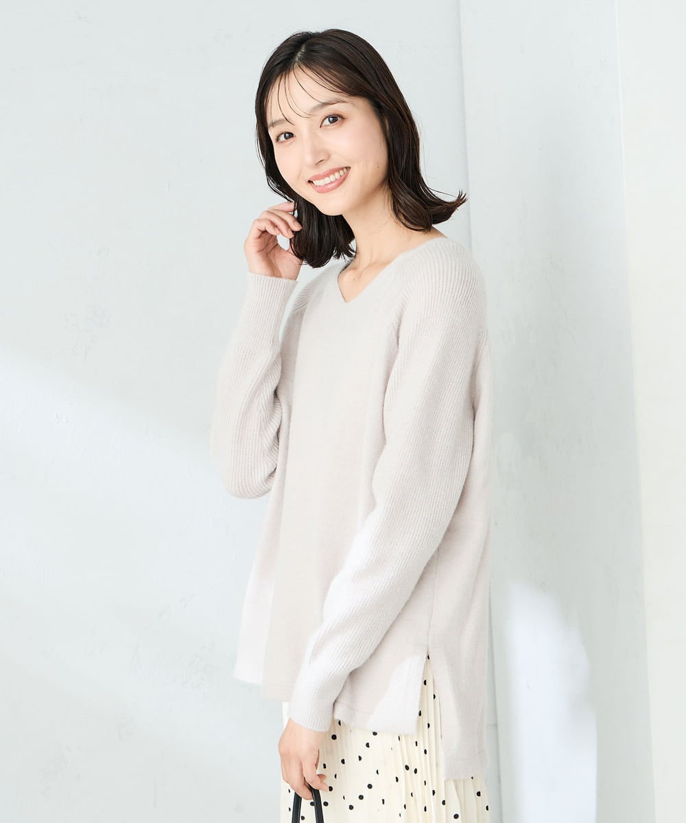 ラメVネックチュニックニット(ニット・セーター) | a.v.v(アー・ヴェ