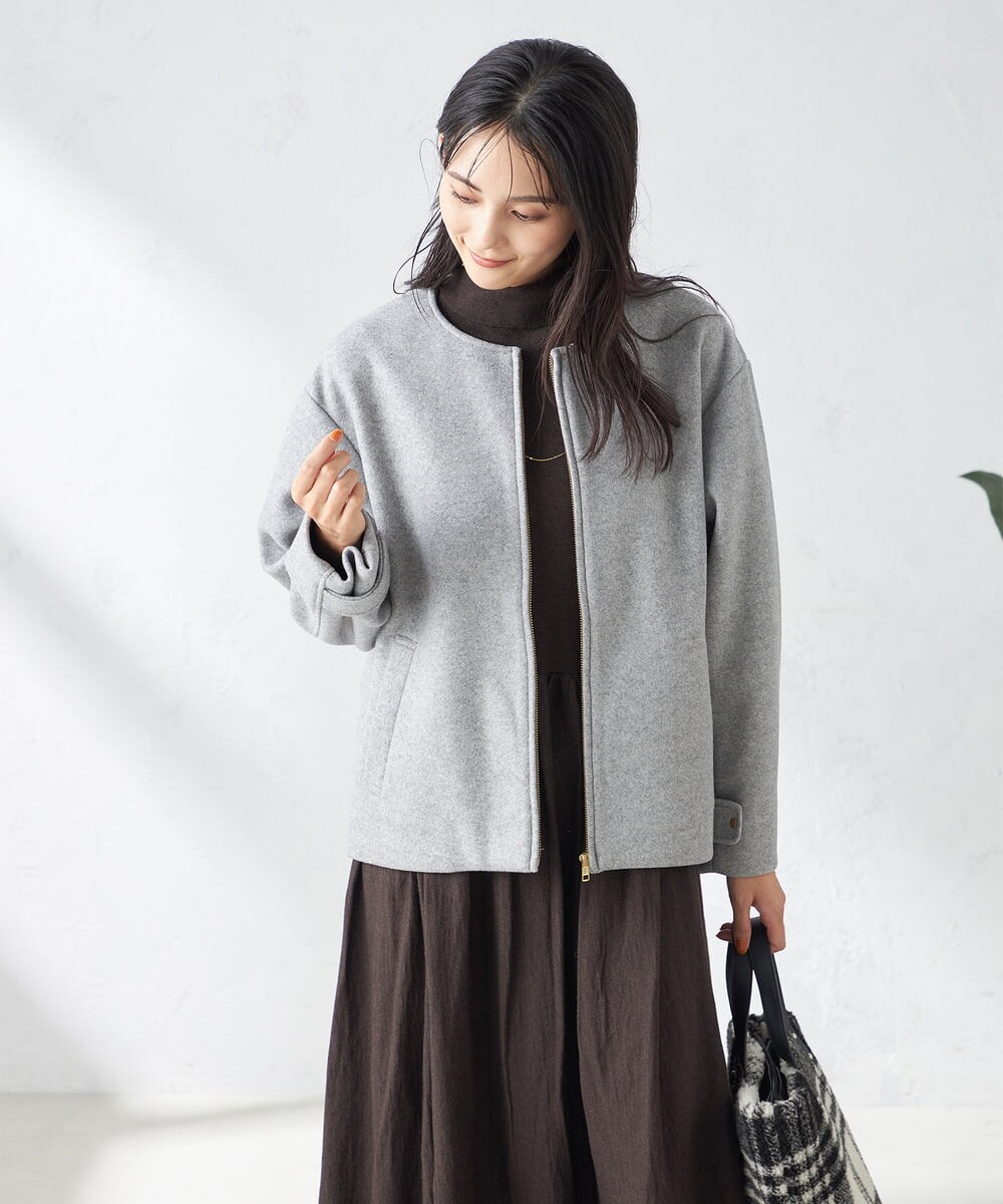 ノーカラーコクーンジャケット(ノーカラージャケット) | a.v.v(アー