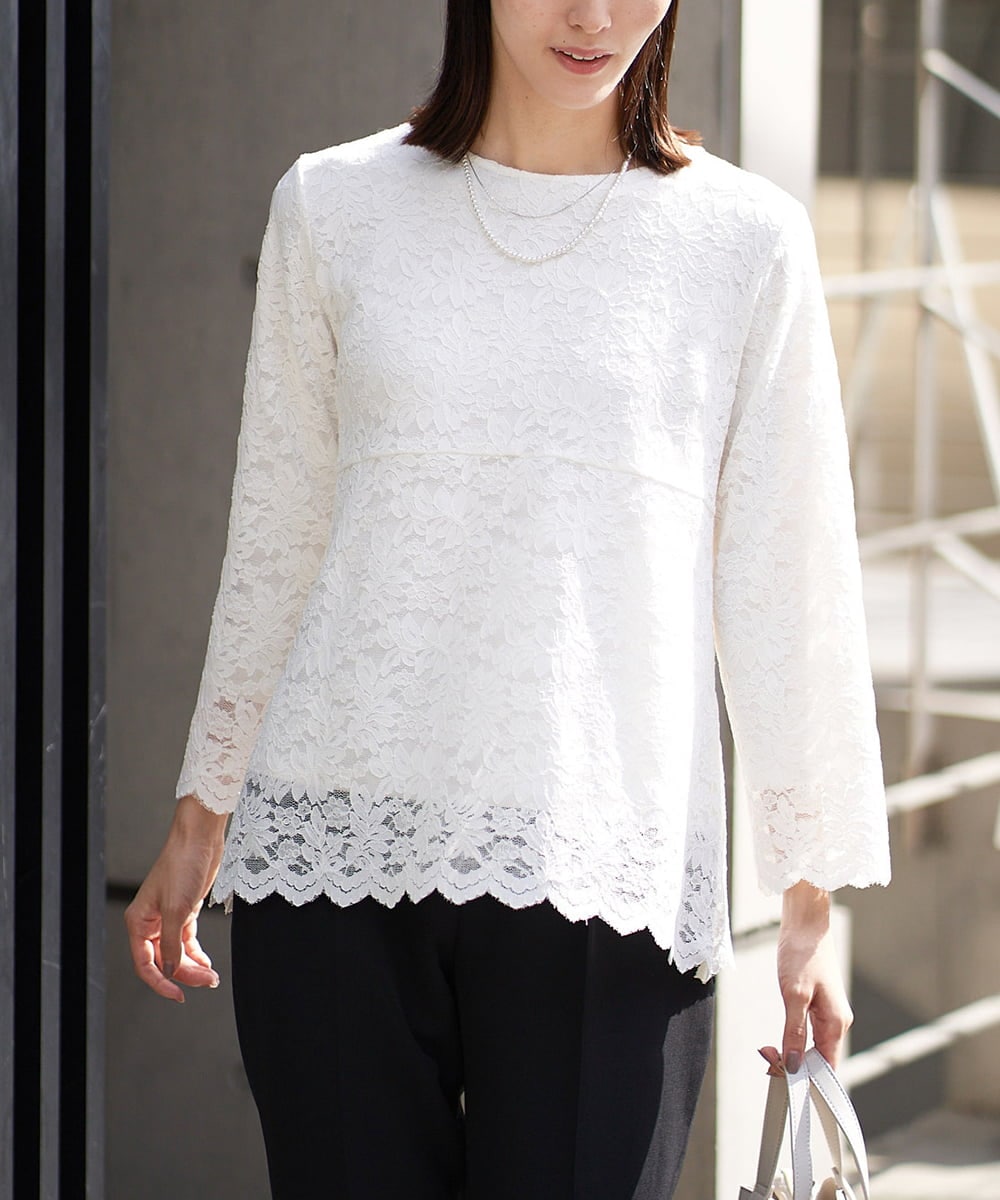 レースペプラムブラウス(ブラウス・シャツ) | a.v.v(アー・ヴェ・ヴェ