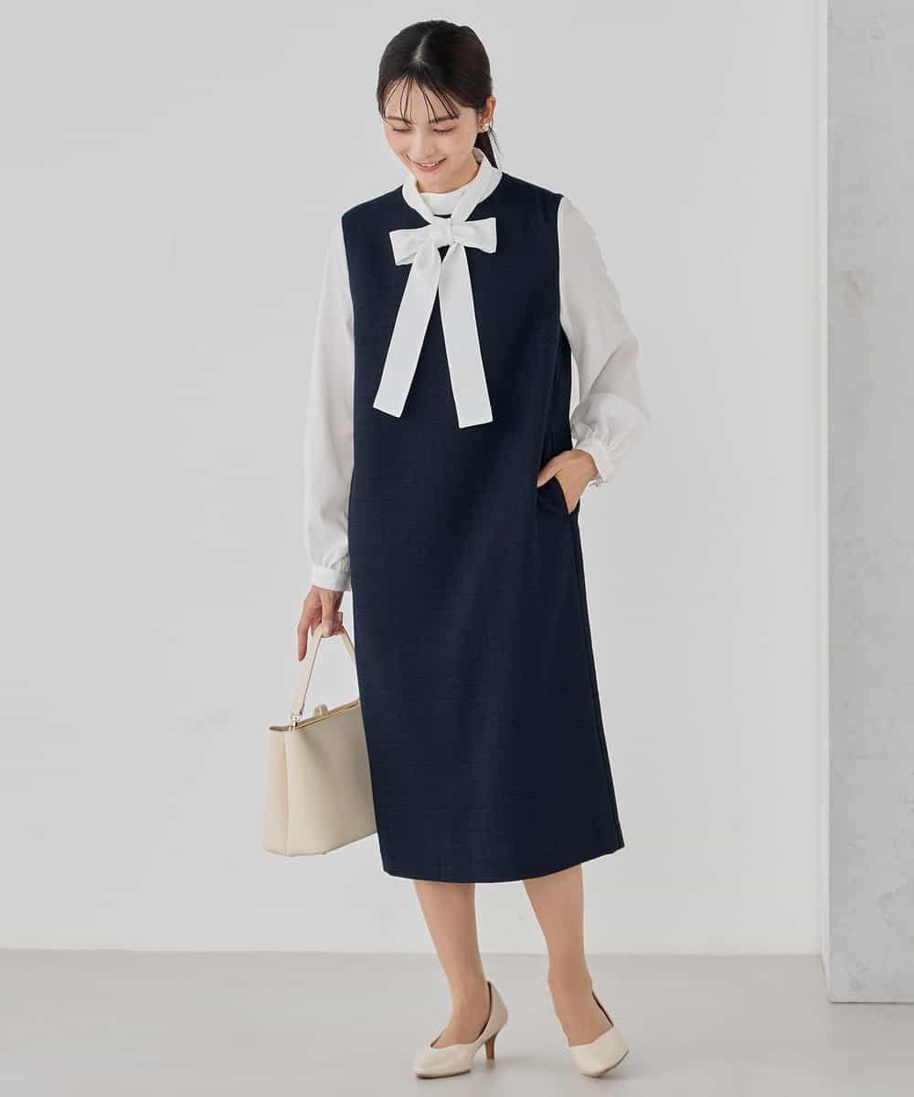 ツイードボウタイワンピース(ワンピース) | a.v.v(アー・ヴェ・ヴェ