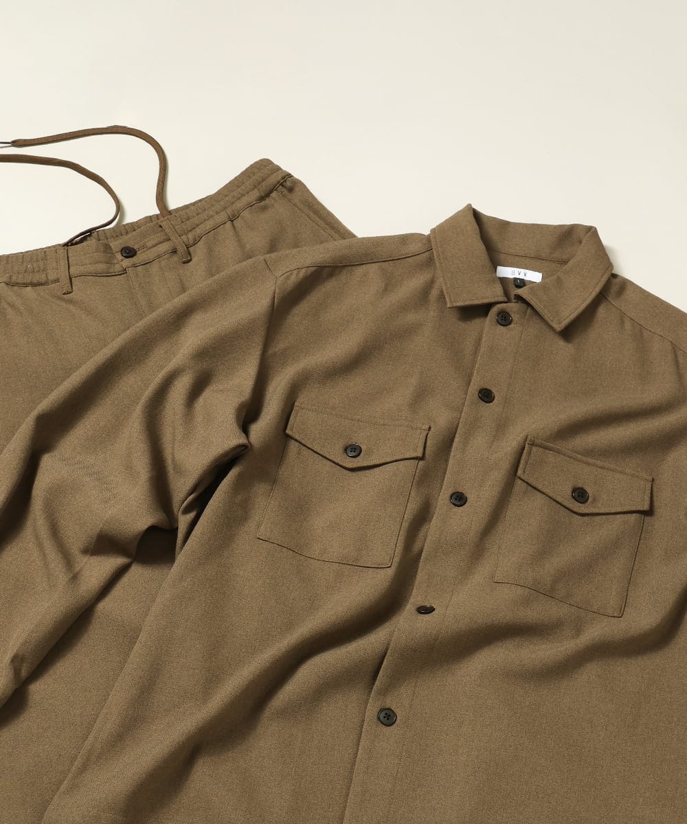 イージーケア】ダブルポケットシャツ (セットアップ可)リライト